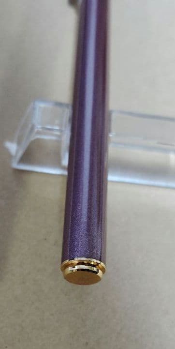 万年筆　プラチナ　ビーライン BEE Line　パープル　ゴールドアクセント