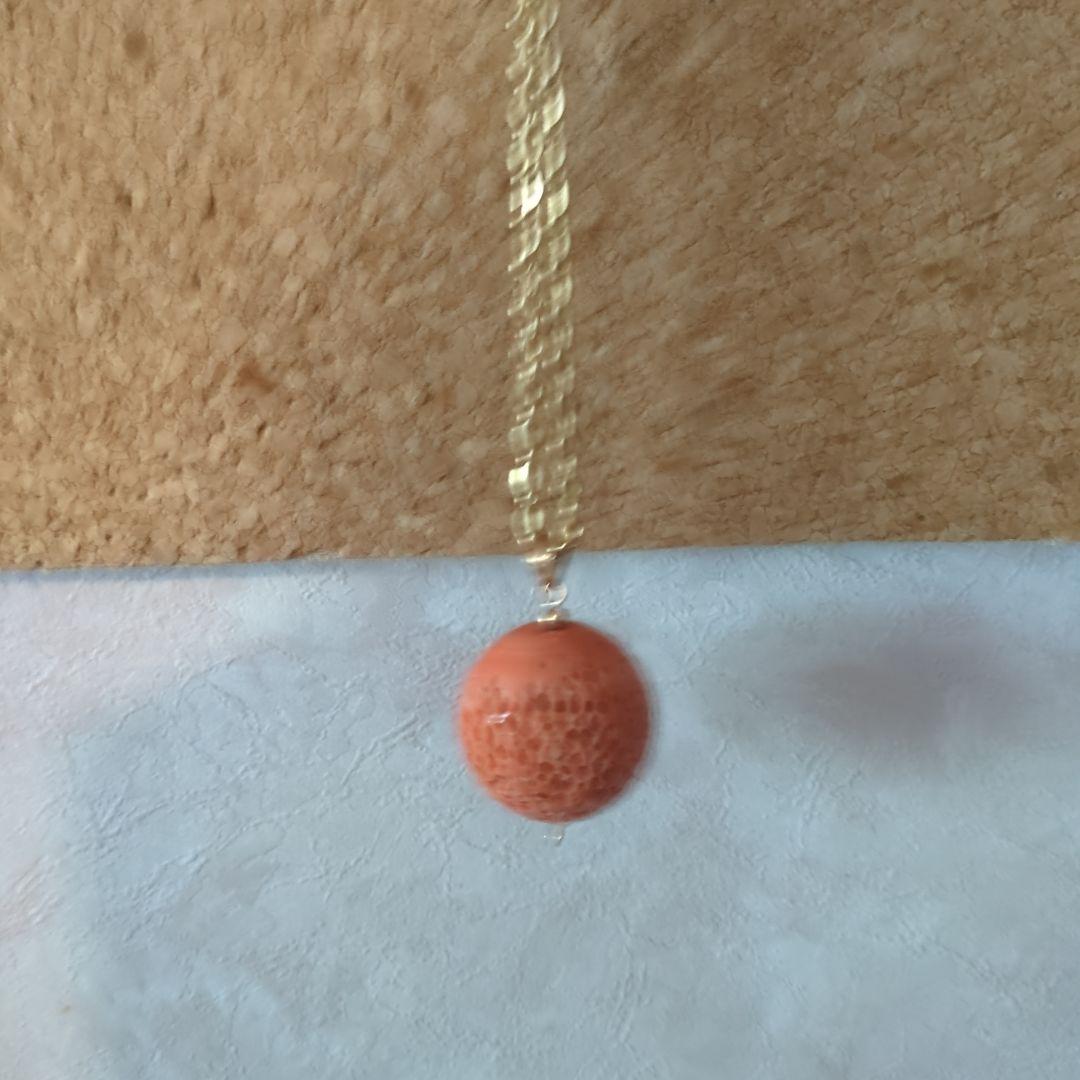 アンティーク　ビンテージ　大昔の珊瑚ネックレス　大玉