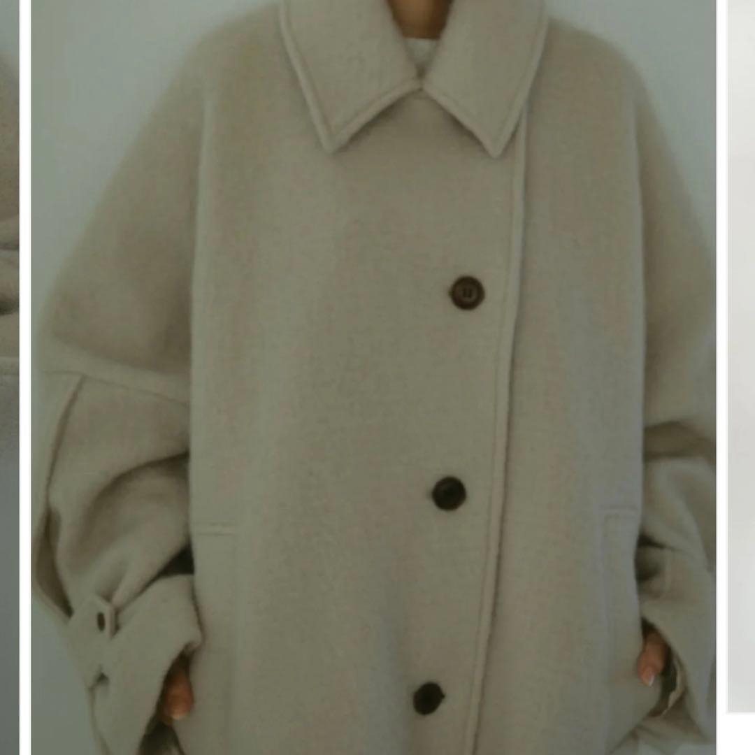 CASA FLINE ベージュ ダブルブレストコート