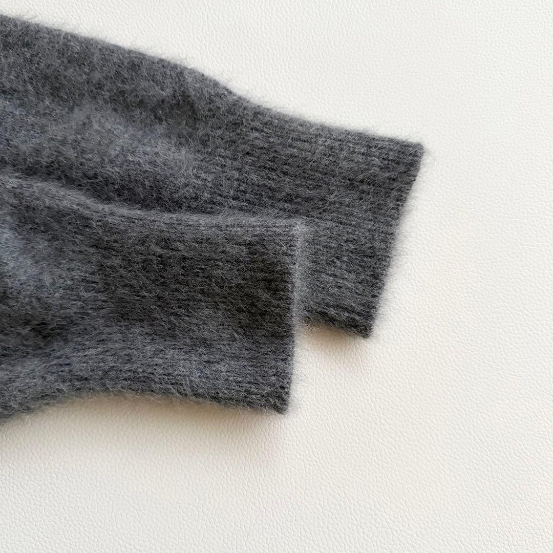 24AW 【スローブイエナ】 フォックスカシミヤプルオーバー グレー カシミヤ