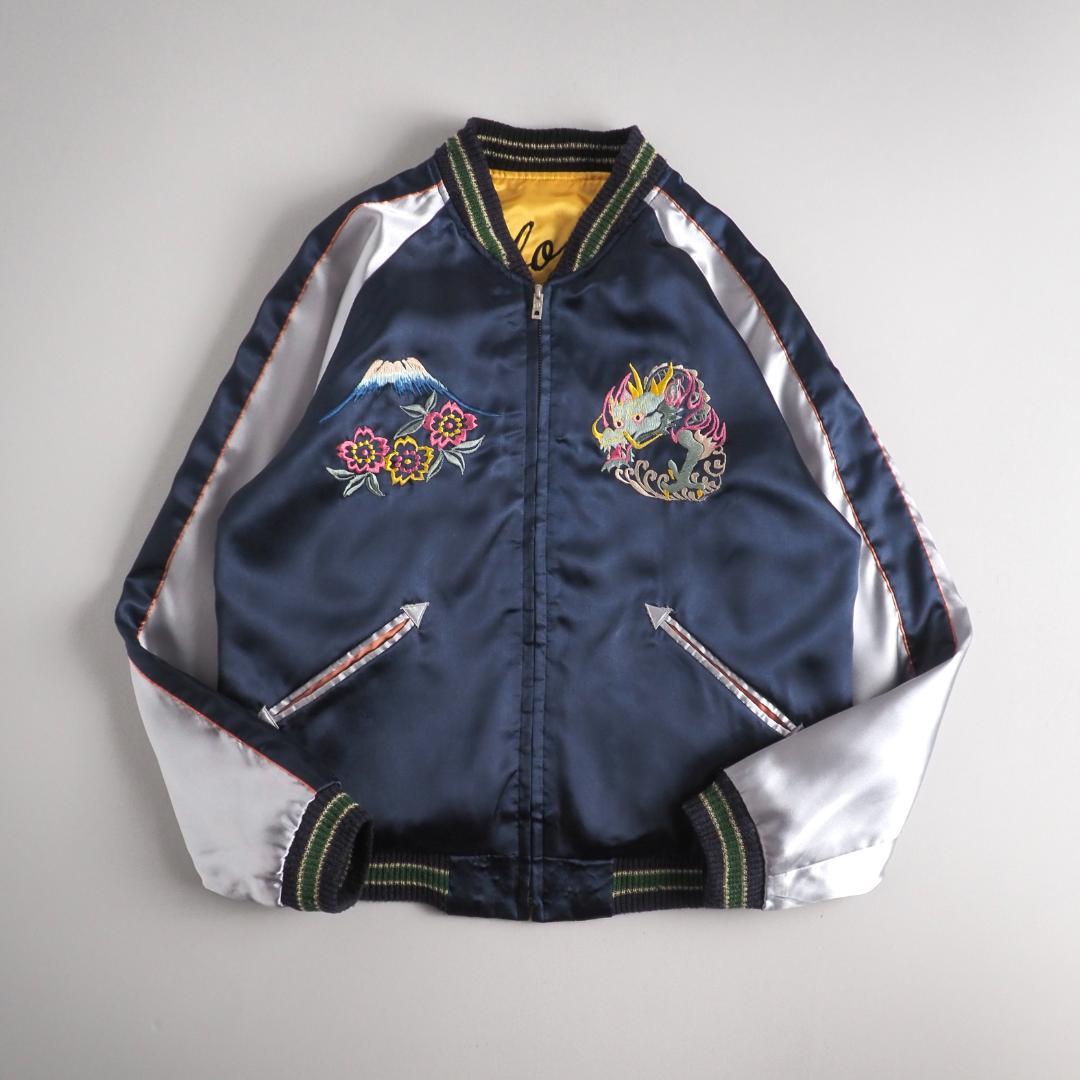 テーラー東洋　スカジャン　スーベニアジャケット　髑髏　鷹　リバーシブル　美品