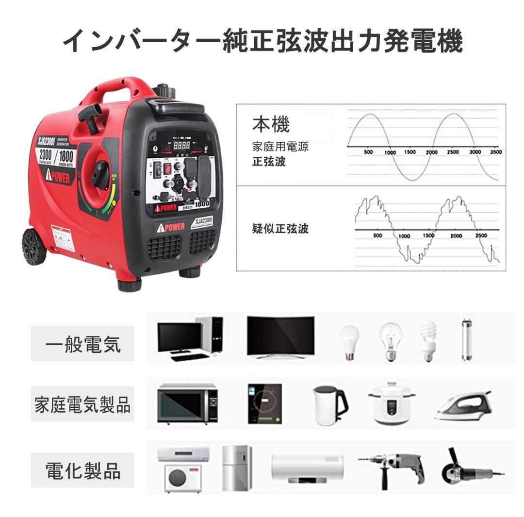 【新品特価】インバーター発電機　定格1.8kva Aipower SJA2300