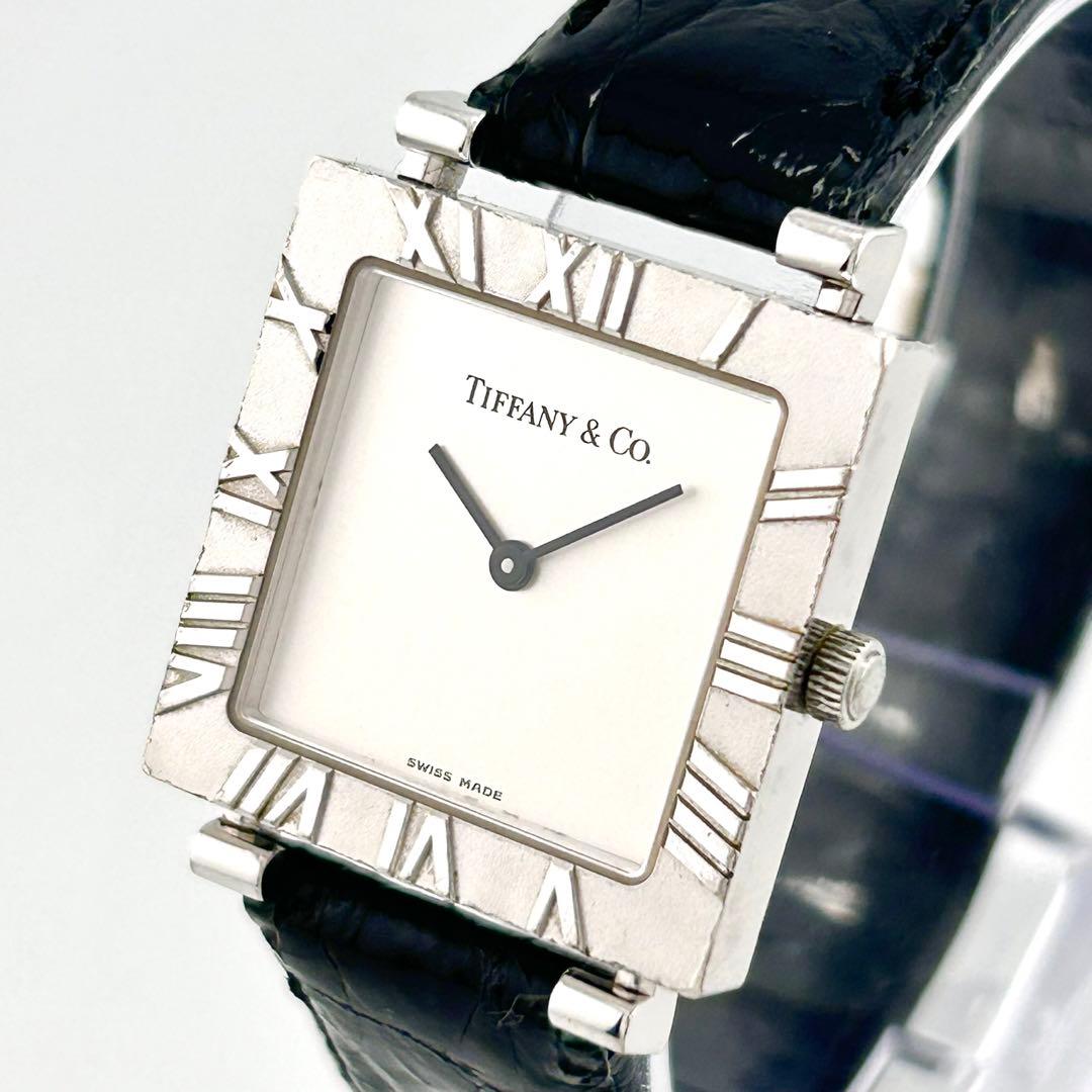 【稼働品】Tiffany&Co アトラス スクエア 腕時計 19-289