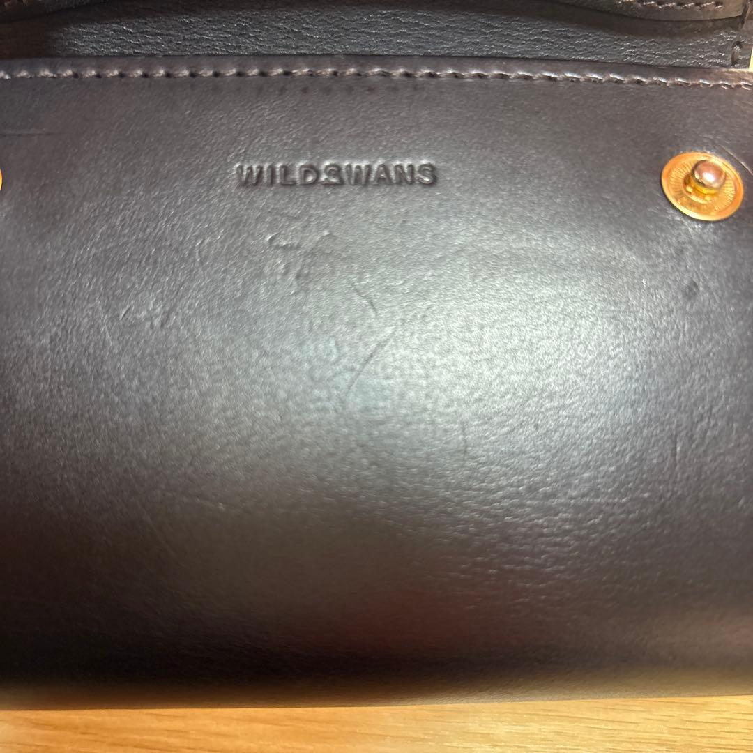 WILD SWANS バーン　三つ折り財布 ブラック