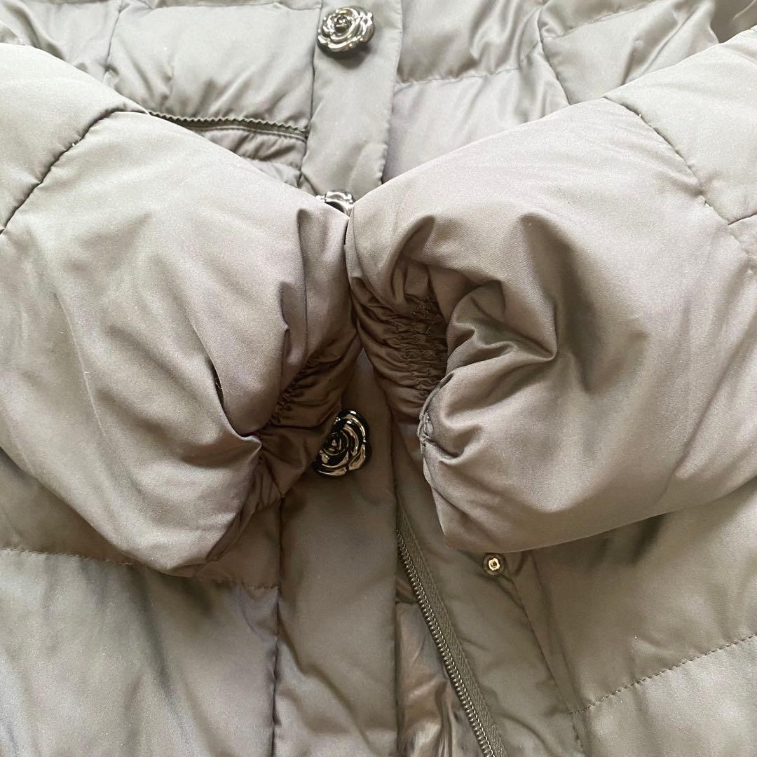 DOLLY GIRL BY ANNA SUI ロングダウンコート　薔薇　黒　M