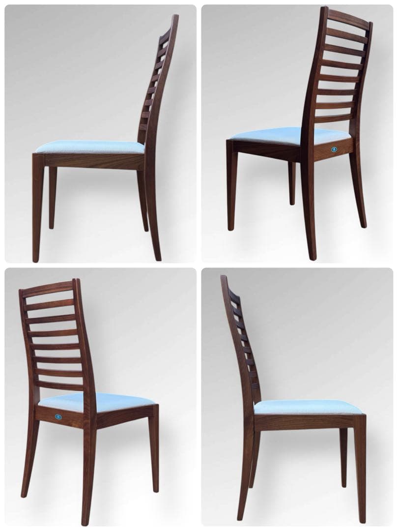 ①【美品】秋田木工 IDC大塚家具 ダイニングチェア ラダーバック 曲げ木 ２脚