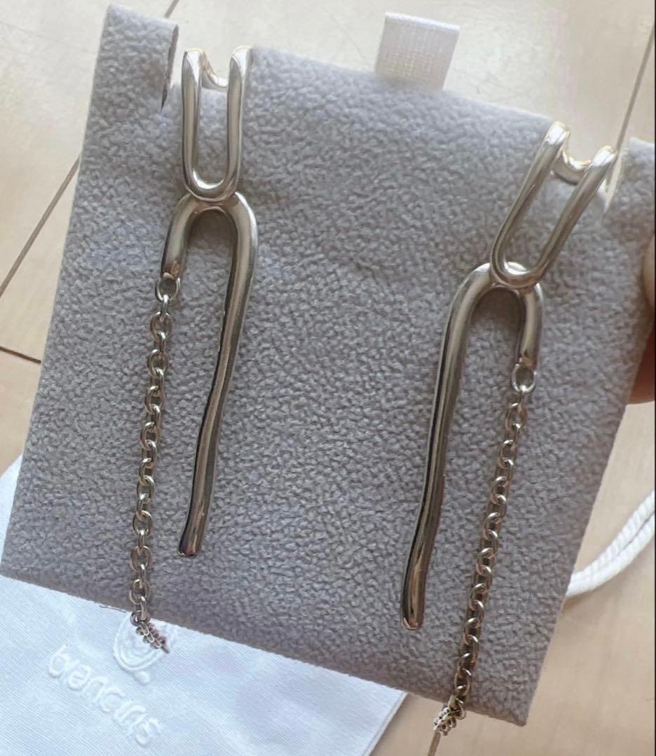 blanc fris チェーン3wayシルバーピアス