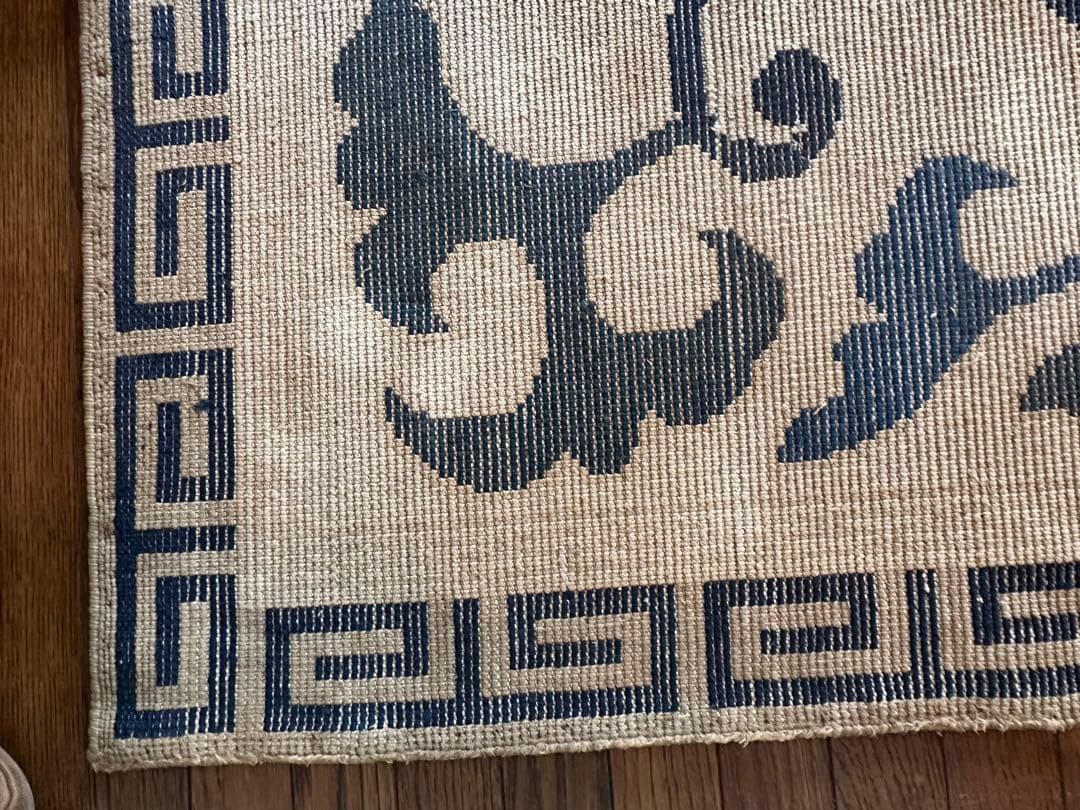 ビンテージ赤穂段通　伝統柄　専門家による修復とクリーニング済み