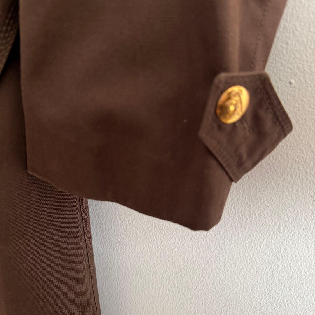 【CELINE】セリーヌ美品 ヴィンテージ ブラウン トレンチコート 70's