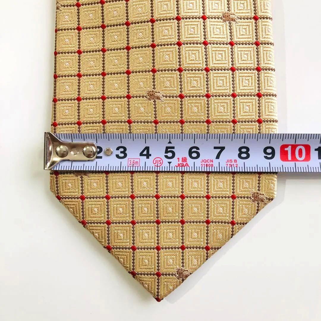 バーバリーロンドン ネクタイ チェック柄 イエロー