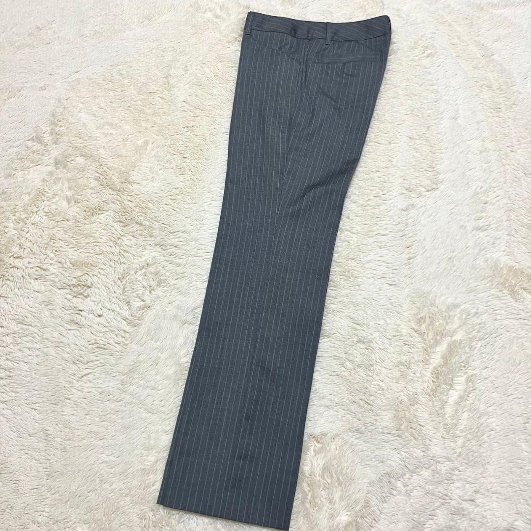 ★極美品★NEWYORKER パンツスーツセットアップ ストライプ モヘヤ 7号