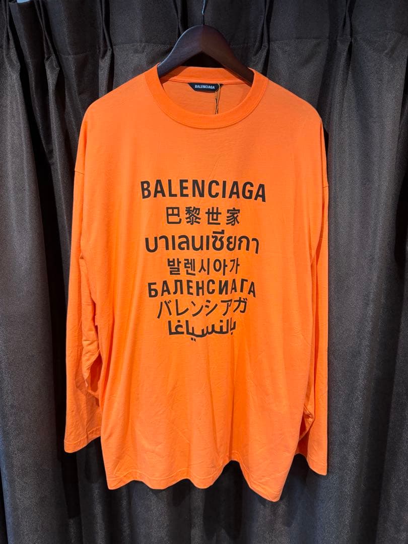 BALENCIAGA オレンジ 長袖カットソー