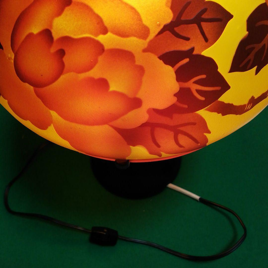 2灯富むガレ風を生かした、日本仕様の配線を施したガラス照明器具