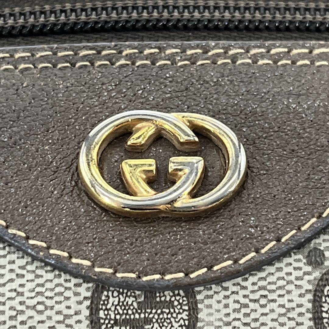 オールドグッチ　ミニボストン　GGスプリーム　インターロッキング　PVCレザー