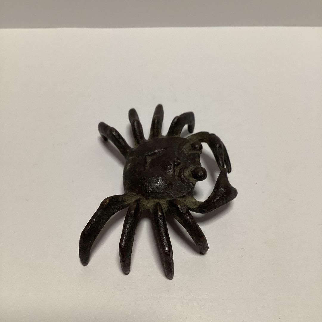 銅製　蟹　机上の友　アンティーク　ヴィンテージ