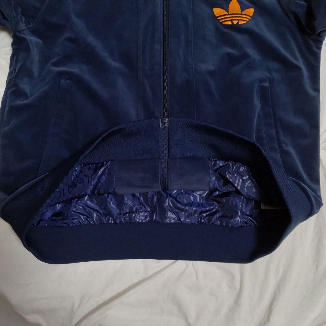 【美品 ベロア 2XL】adidas トラックジャケット ジャージ トレフォイル