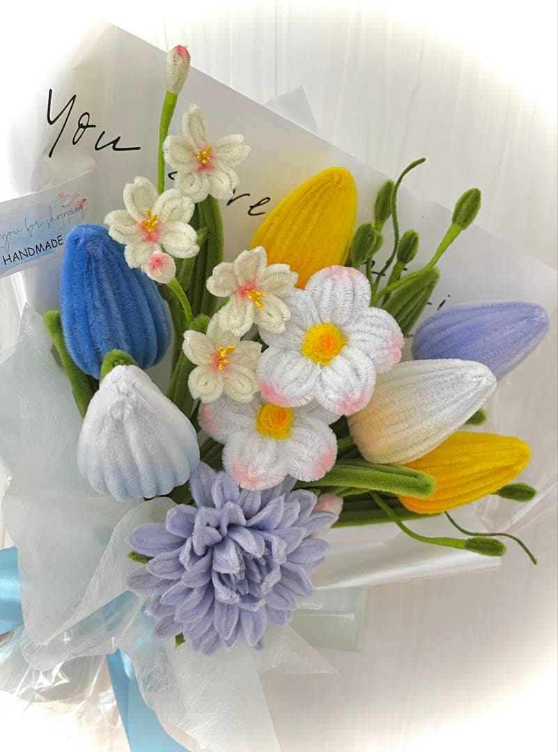 モールフラワー【がね〜しゃ】チューリップの花束,一輪ブーケ