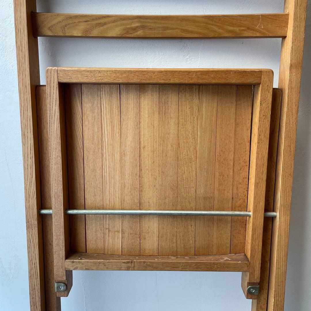 木製　フォールディングチェア　折りたたみチェア　ヴィンテージ風　ナチュラル