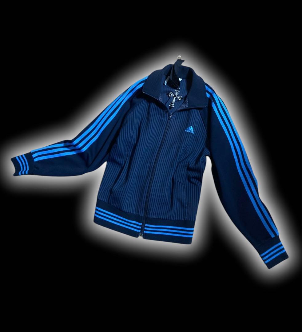 レアadidas3本線ストライプトラックジャケ平成ギャルy2kフェアリーグランジ
