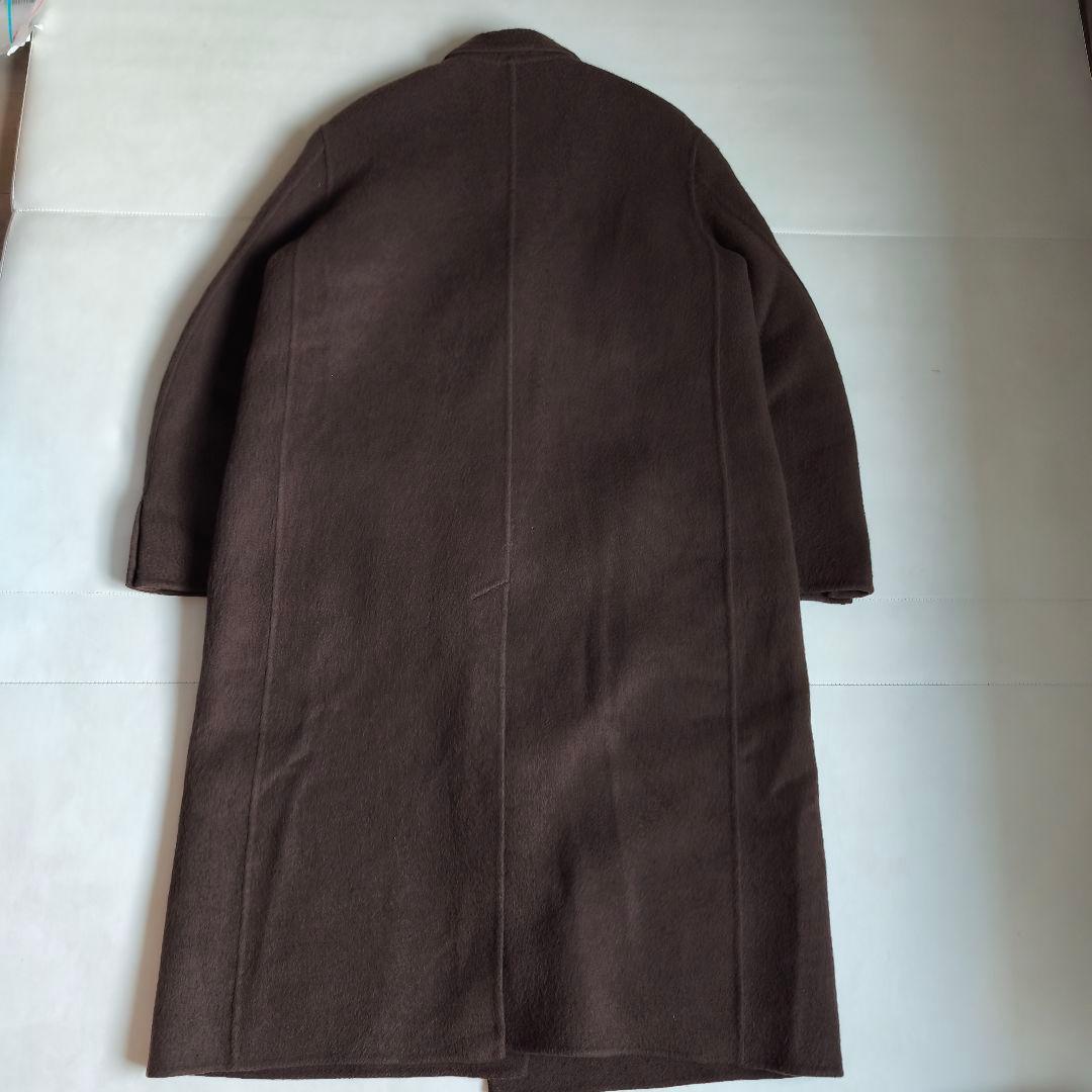 【美品】MUJI Labo カシミヤ混チェスターコート ダークブラウン