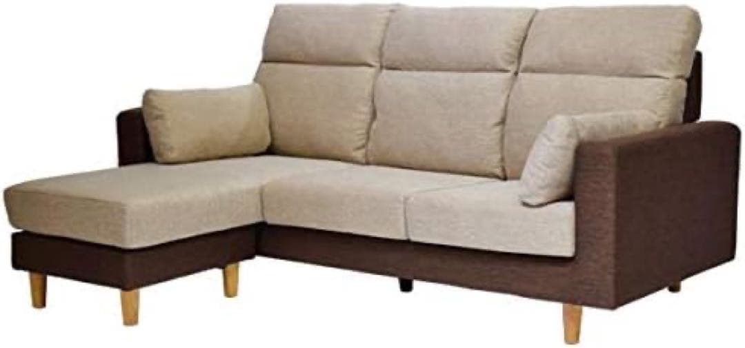 【引き取り限定】3人掛けソファ　カウチソファ