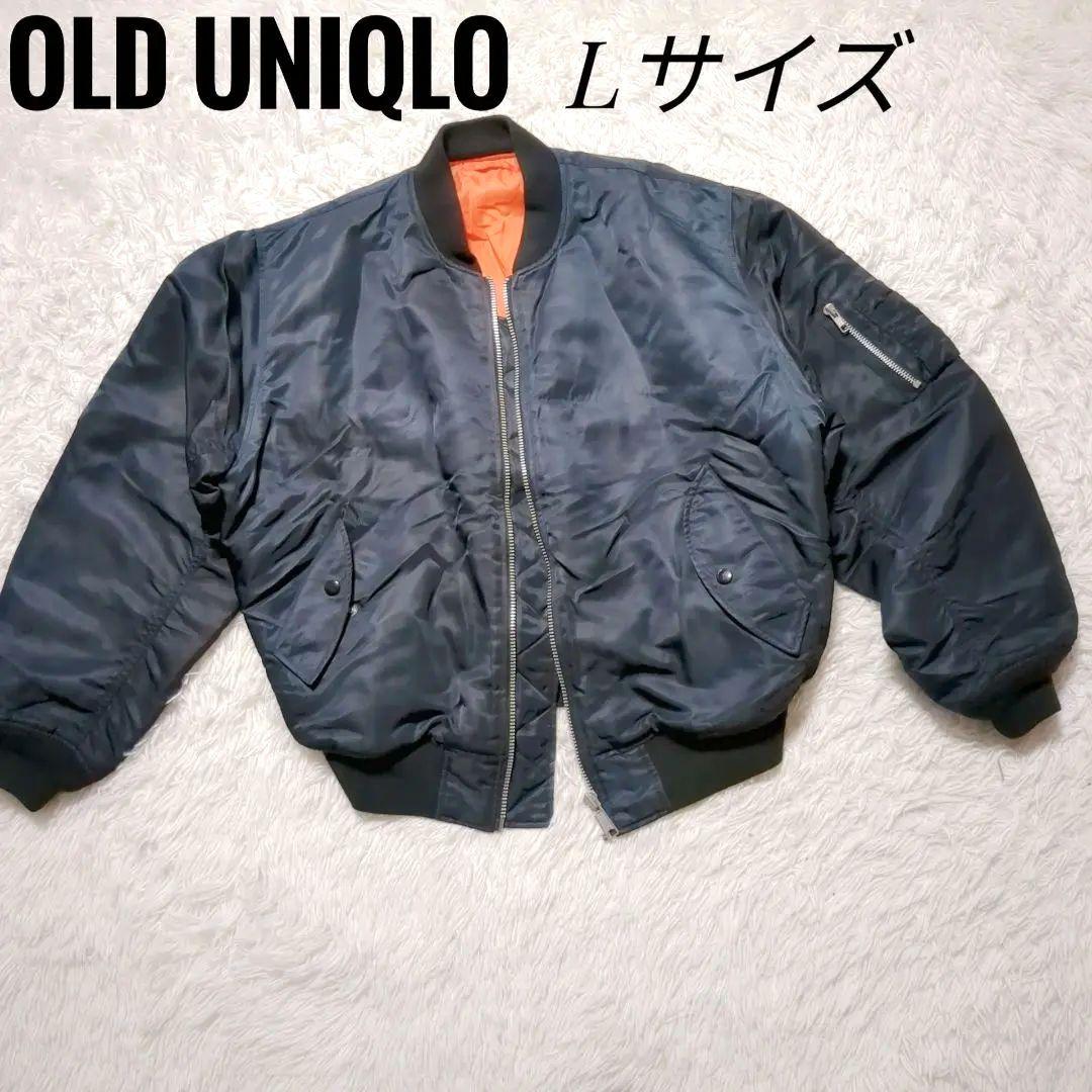 s.sOLD UNIQLOMA-1ジャケット L ブラック オレンジ裏地