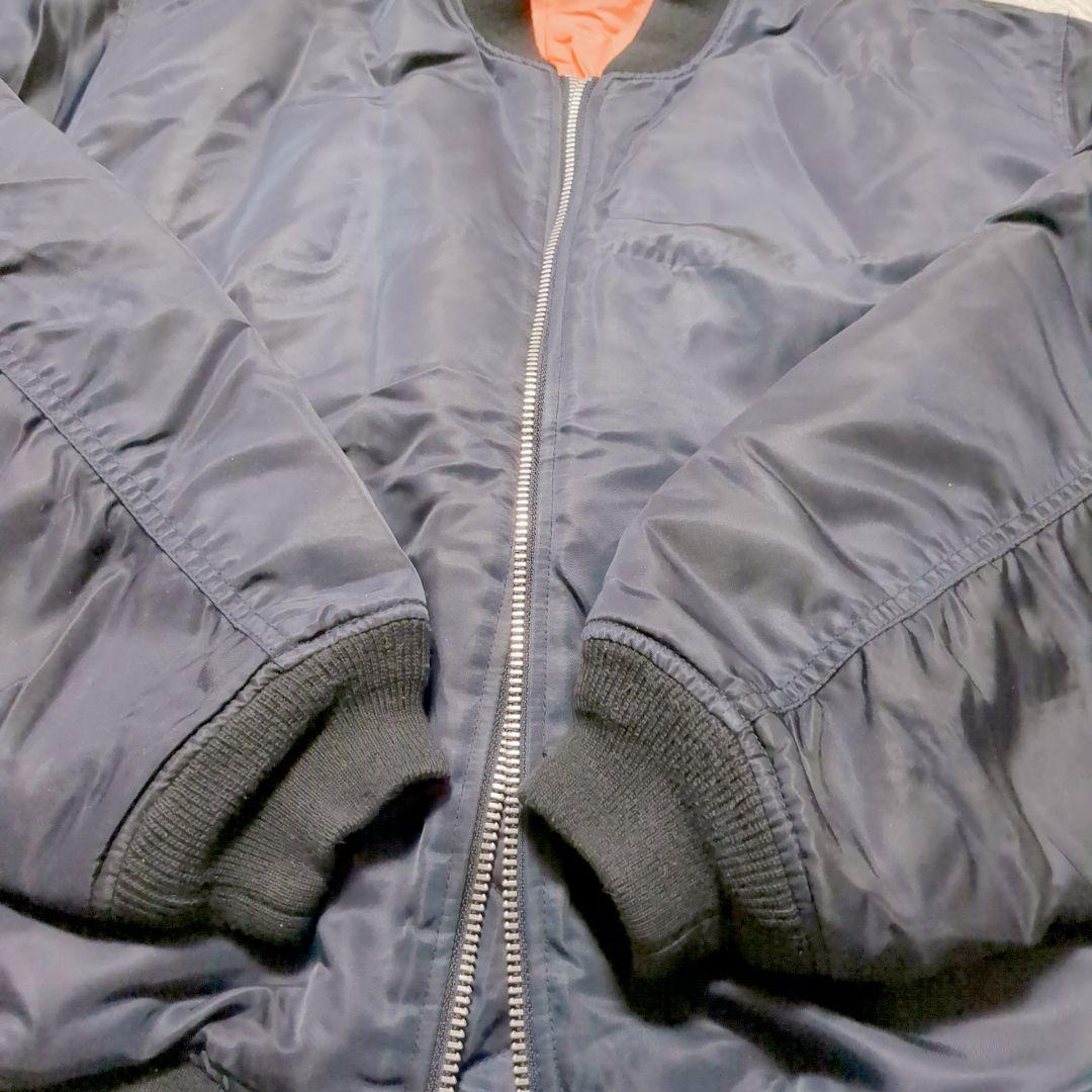 s.sOLD UNIQLOMA-1ジャケット L ブラック オレンジ裏地