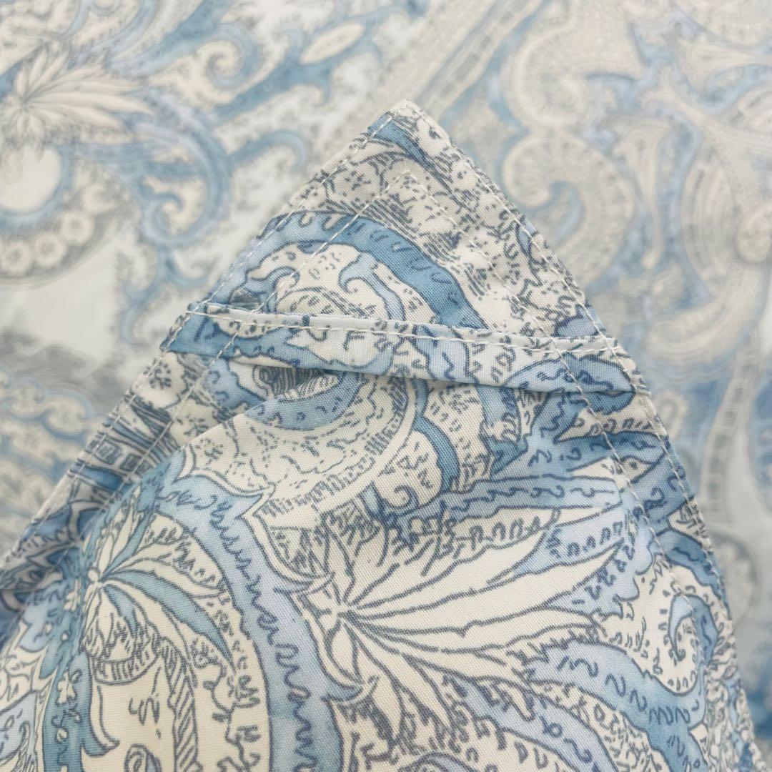 羽毛布団 ダブル ポーランド産ホワイトマザーグース 軽量生地 25738ブルー