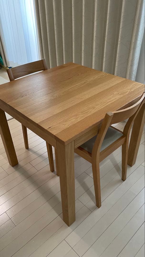 1/3 無印良品 オーク材 ダイニングテーブルのみ　80cm