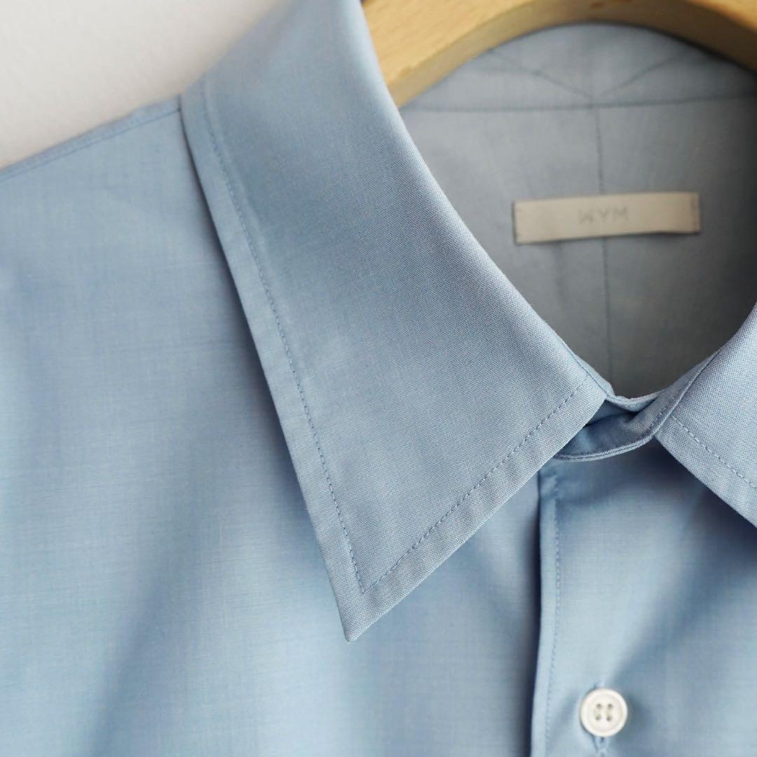 【新品・未使用】 MICRO SPAN BASIC SHIRT サックスブルーL