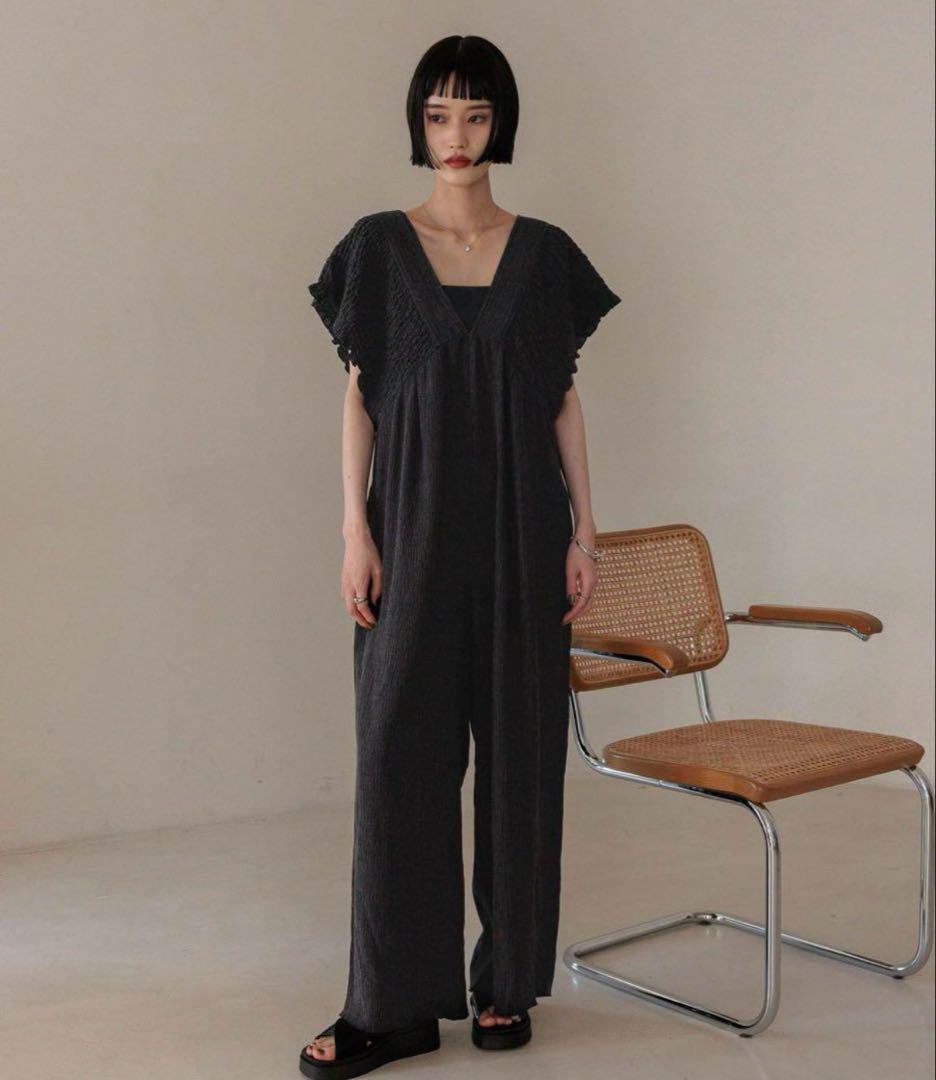 LOWRYSFARMローリーズファームヨウリュウシャーリングサロペットブラックS