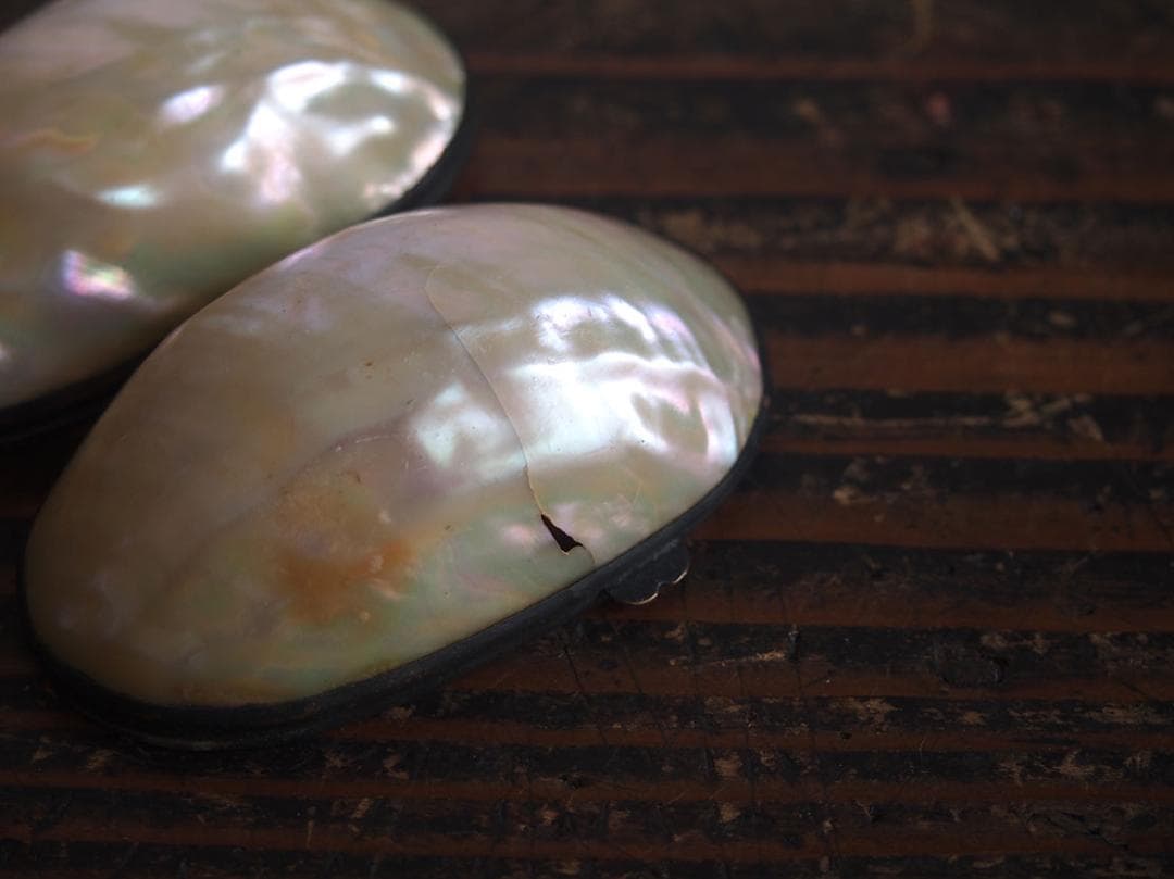 マザーオブパールのケース&ロザリオ 十字架 20世紀 聖遺物/K191