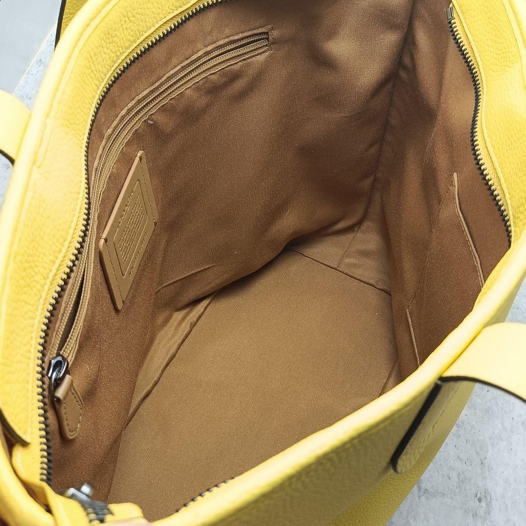 使用わずか コーチ トートバッグ サリバン イエロー 希少色 PC収納可