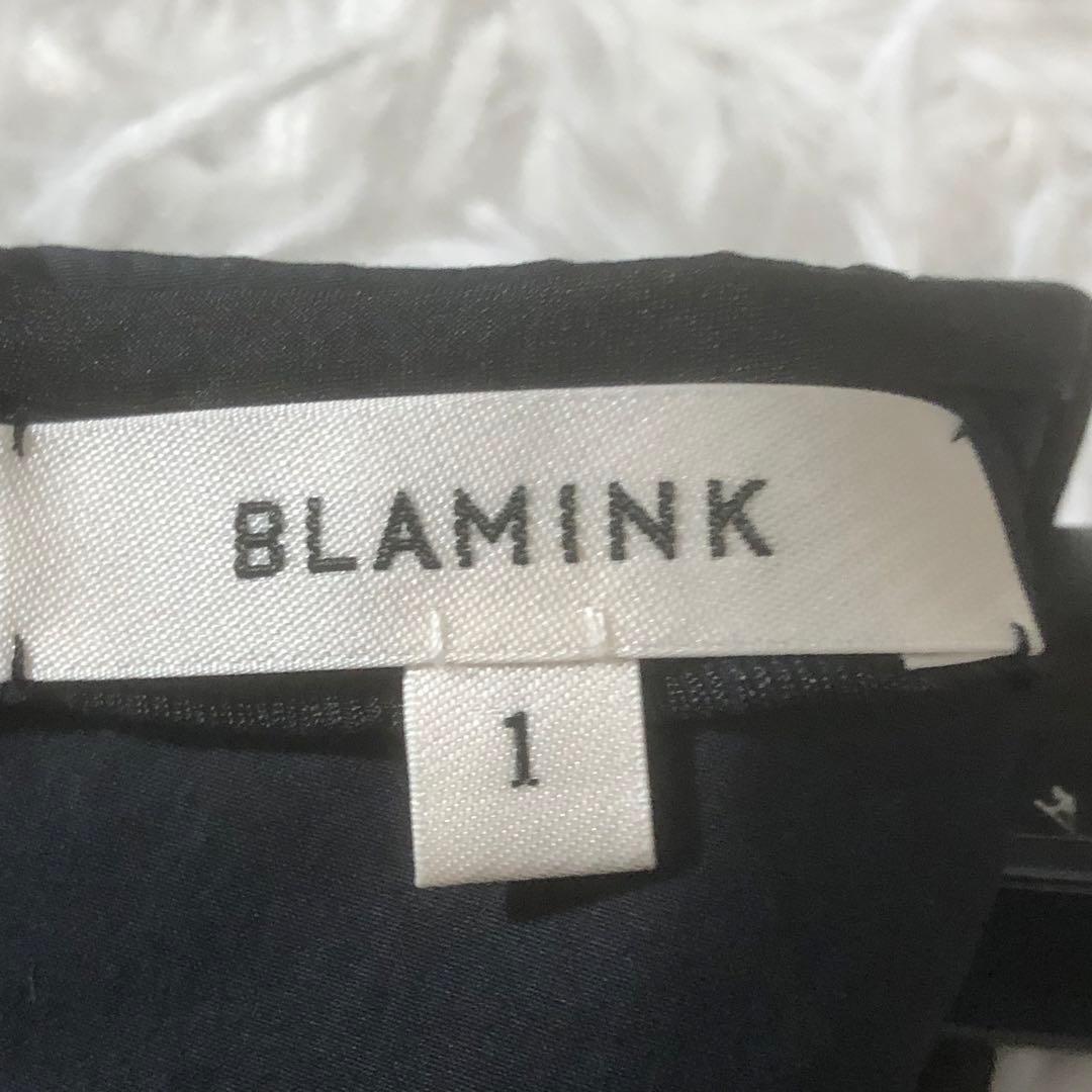 ブラミンク 半袖ブラウス M CO CN K/SL B/ZIPSSL ブラック