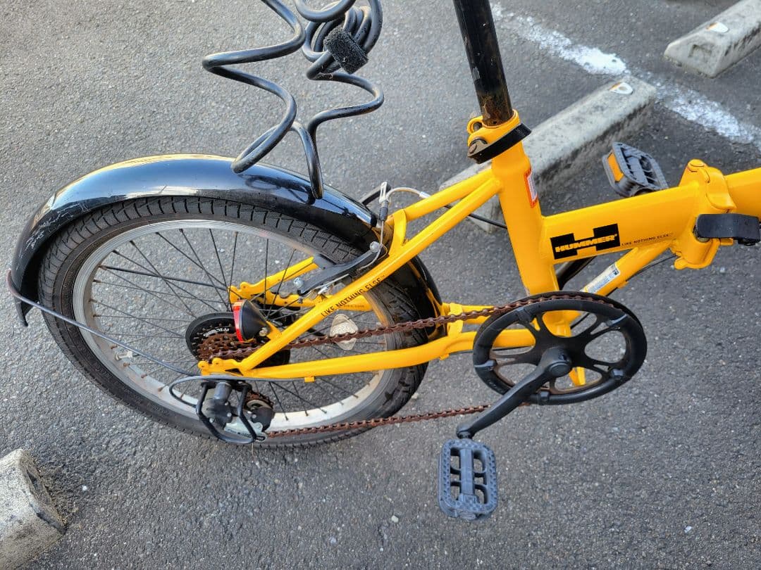 徳島市高知手渡し限定HUMMER折りたたみ自転車20インチセミファットタイヤ