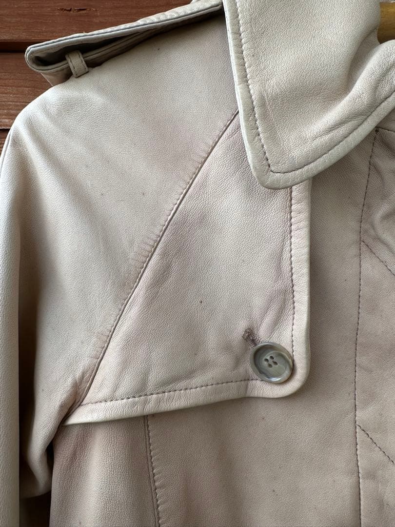 ドルチェ&ガッパーナ◻︎トレンチ風ショートジャケット　ヴィンテージ 豹柄 本革