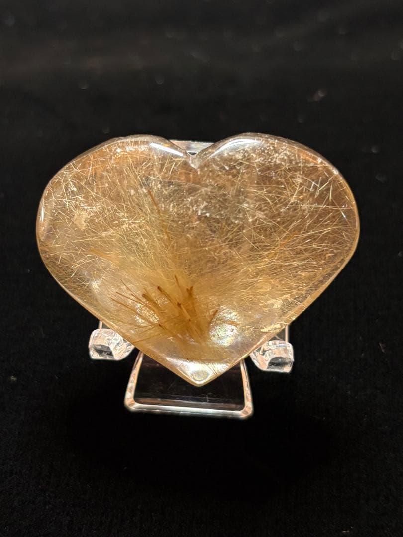 【金・財運アップ】スモーキーゴールドルチルハート大③