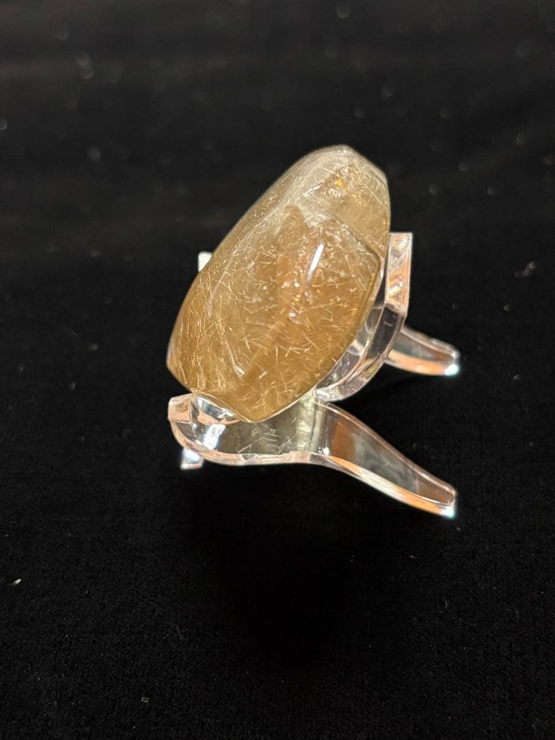 【金・財運アップ】スモーキーゴールドルチルハート大③