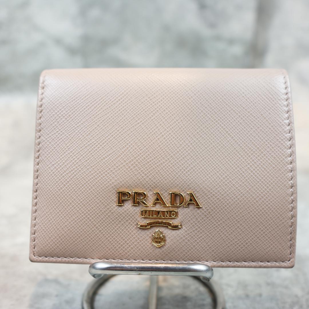 【超美品】PRADA プラダ サフィアーノ 二つ折り財布 付属品あり