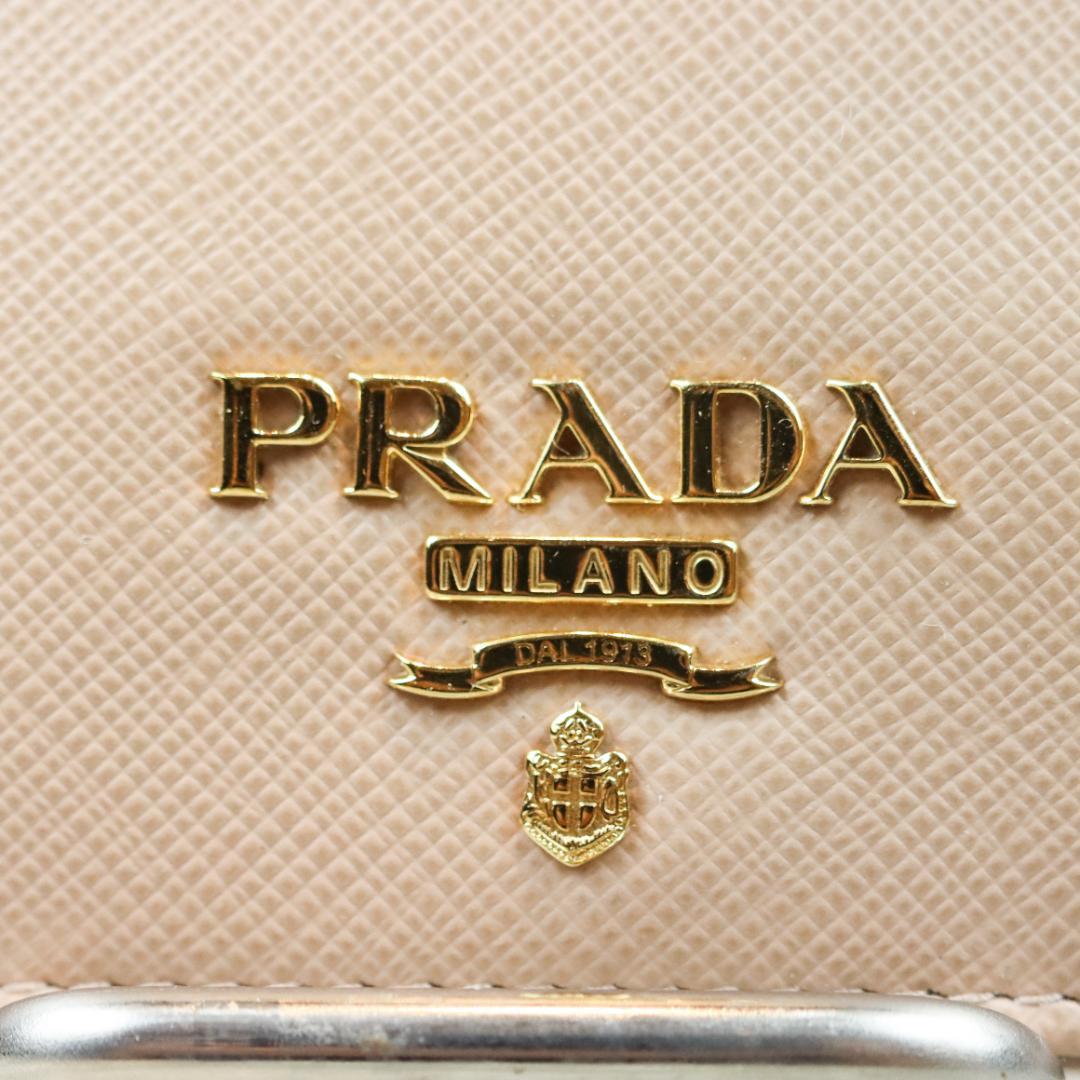 【超美品】PRADA プラダ サフィアーノ 二つ折り財布 付属品あり