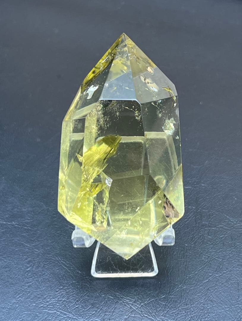 天然レインボーシトリン　黄水晶　美品　タンブル　ポイント　高品質　置物　　金運