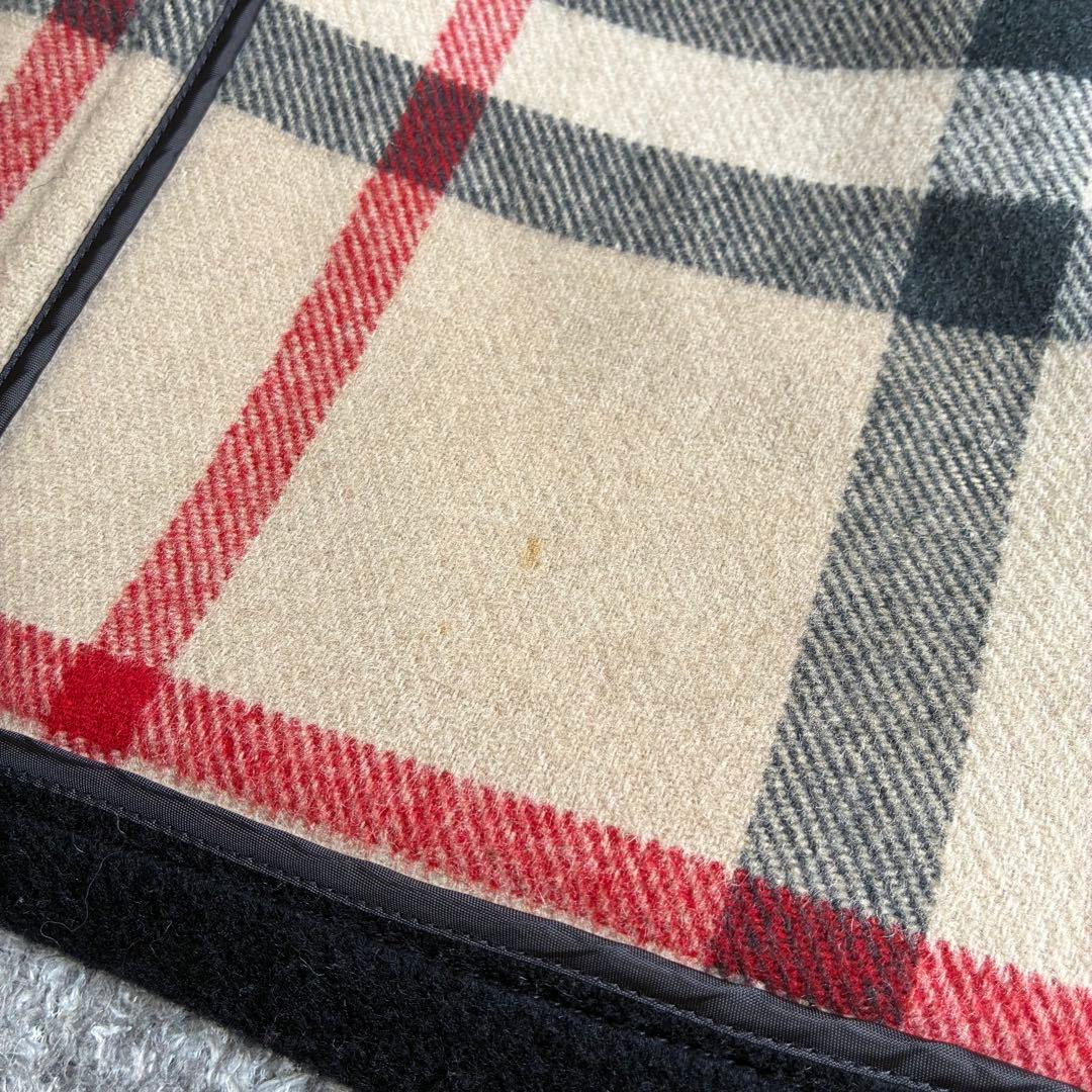 【良品】バーバリーチルドレン ダッフルコート ノバチェック ネイビー 160cm