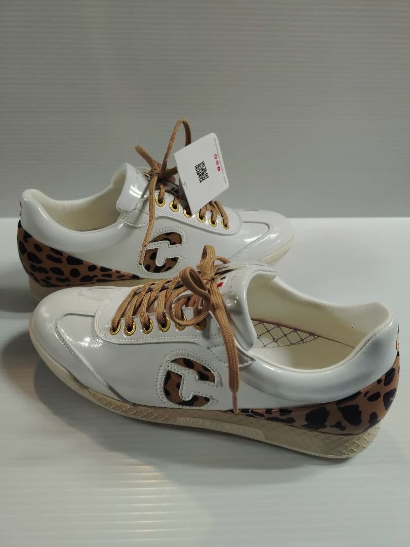 DUCA DEL COSMA ゴルフシューズ ホワイト/レオパード