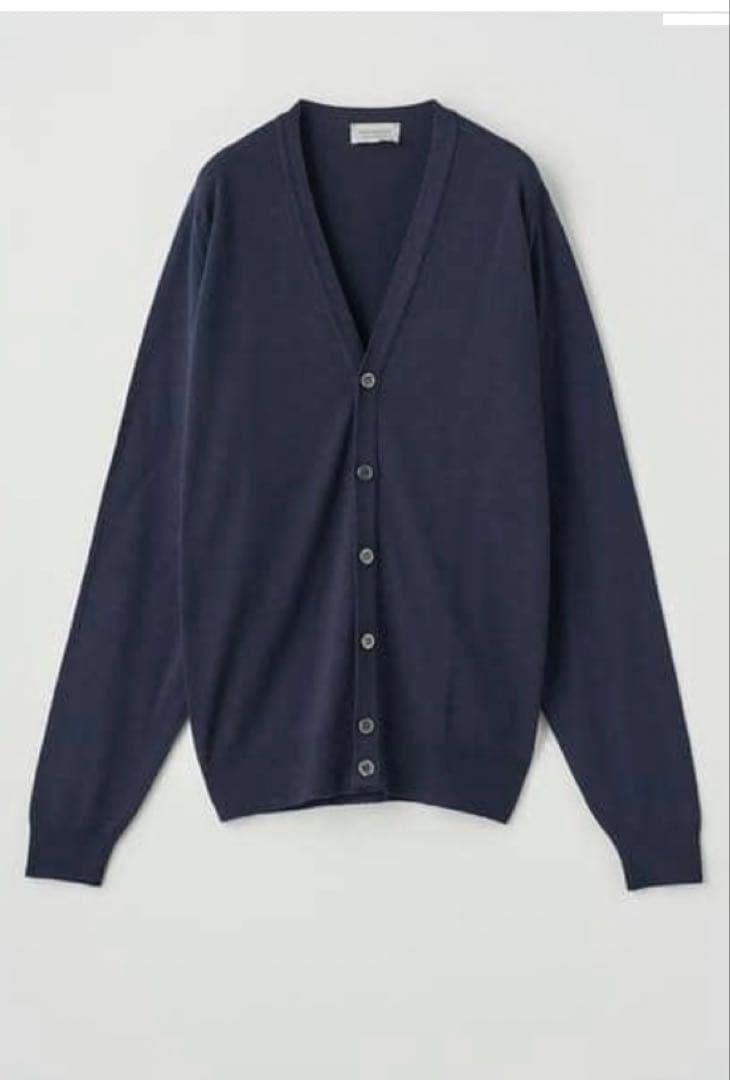 JOHN SMEDLEY ダークパープル カーディガン LサイズHALIN