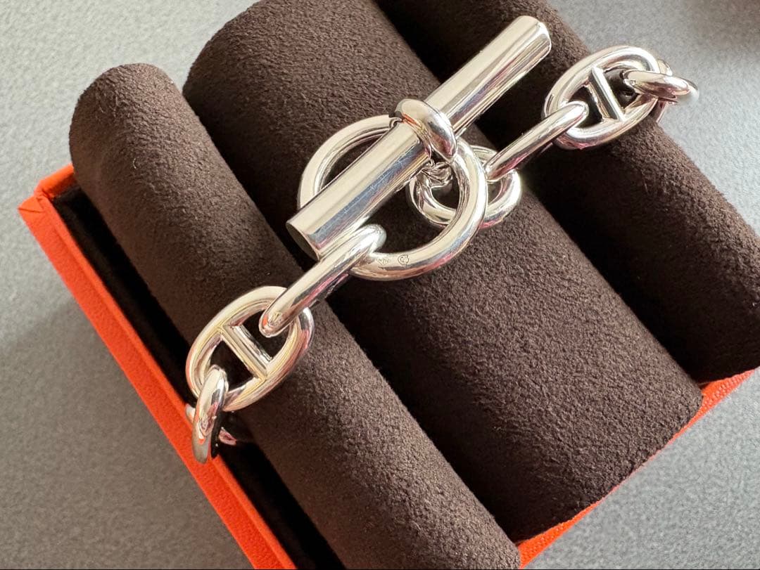 新品 エルメス HERMES シェーヌダンクル MM 16コマ ブレスレット