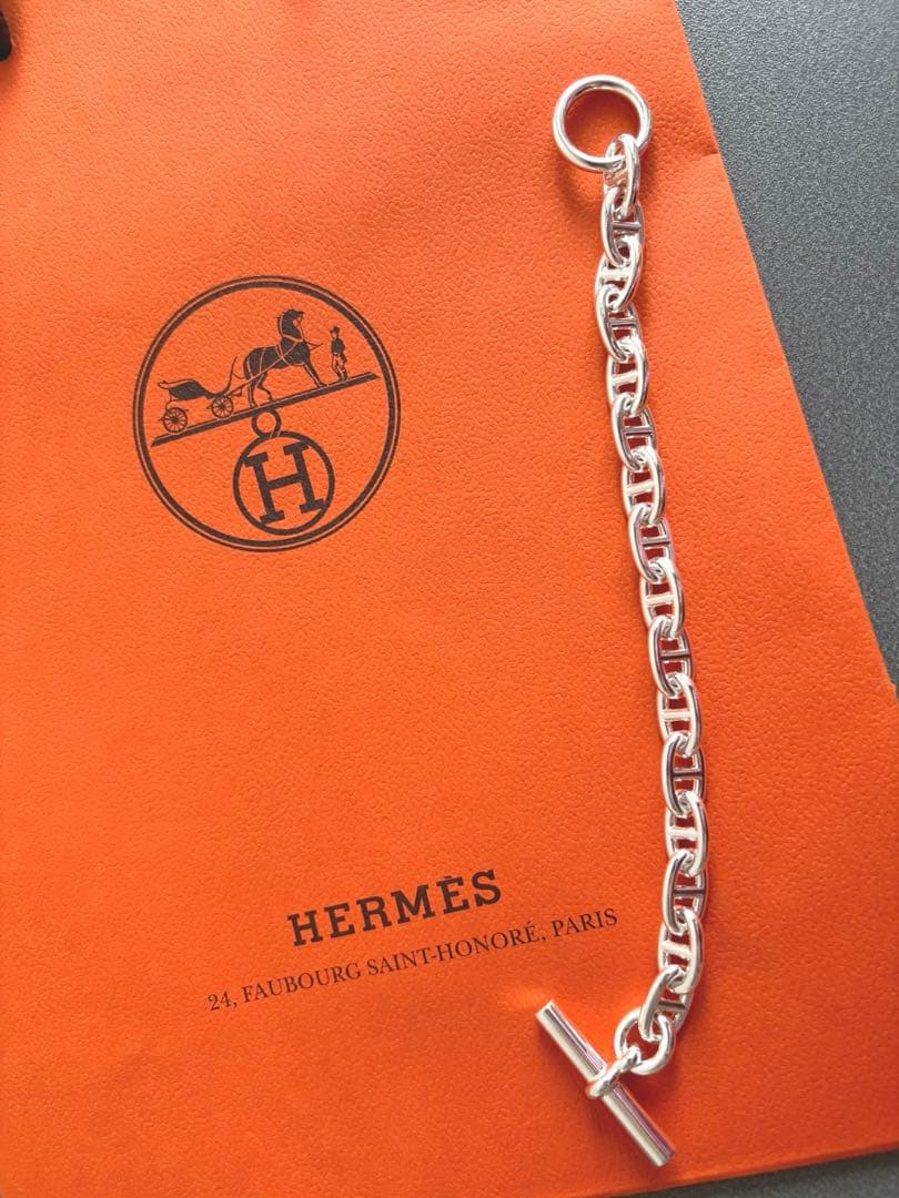 新品 エルメス HERMES シェーヌダンクル MM 16コマ ブレスレット