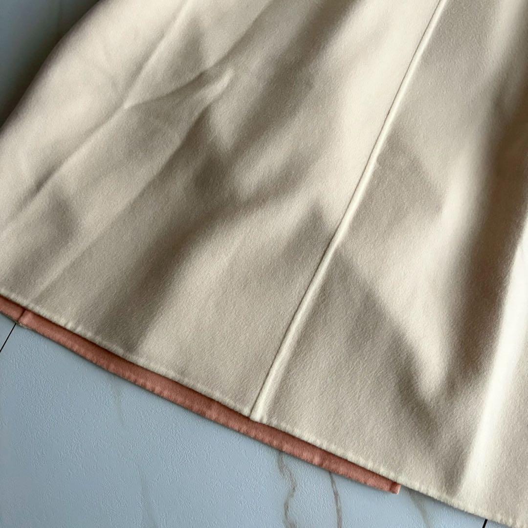 美品◆トゥモローランド ダブルフェイス リバー ノーカラー ロングコート 36