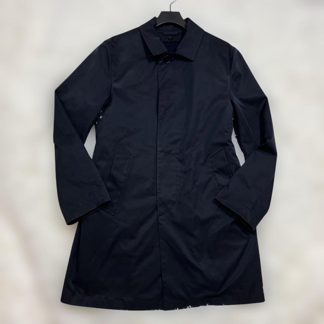 極美品 マッキントッシュ ステンカラーコートトロッター ライナー付き 紺色 M