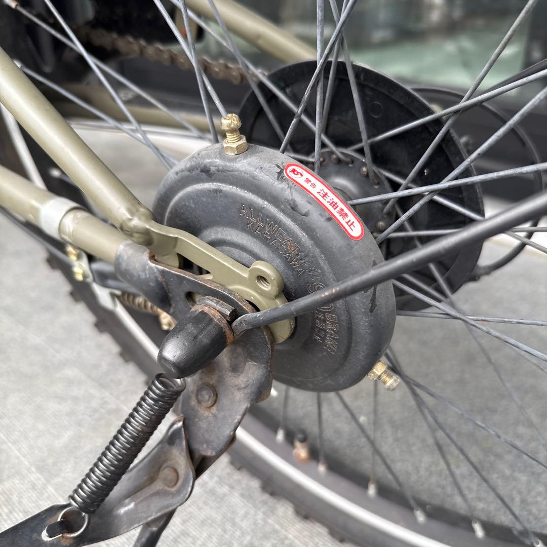 Jeep ジープ　キッズバイク オリーブグリーン 前カゴ付き　自転車　22インチ