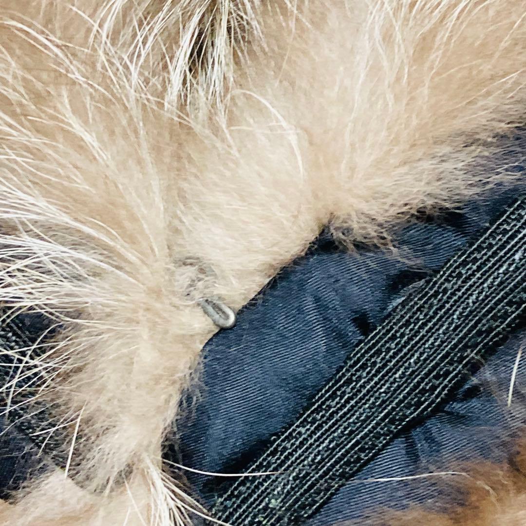 SAGA FOX フォックスファー 高品質 ショール ブラウン シルバー